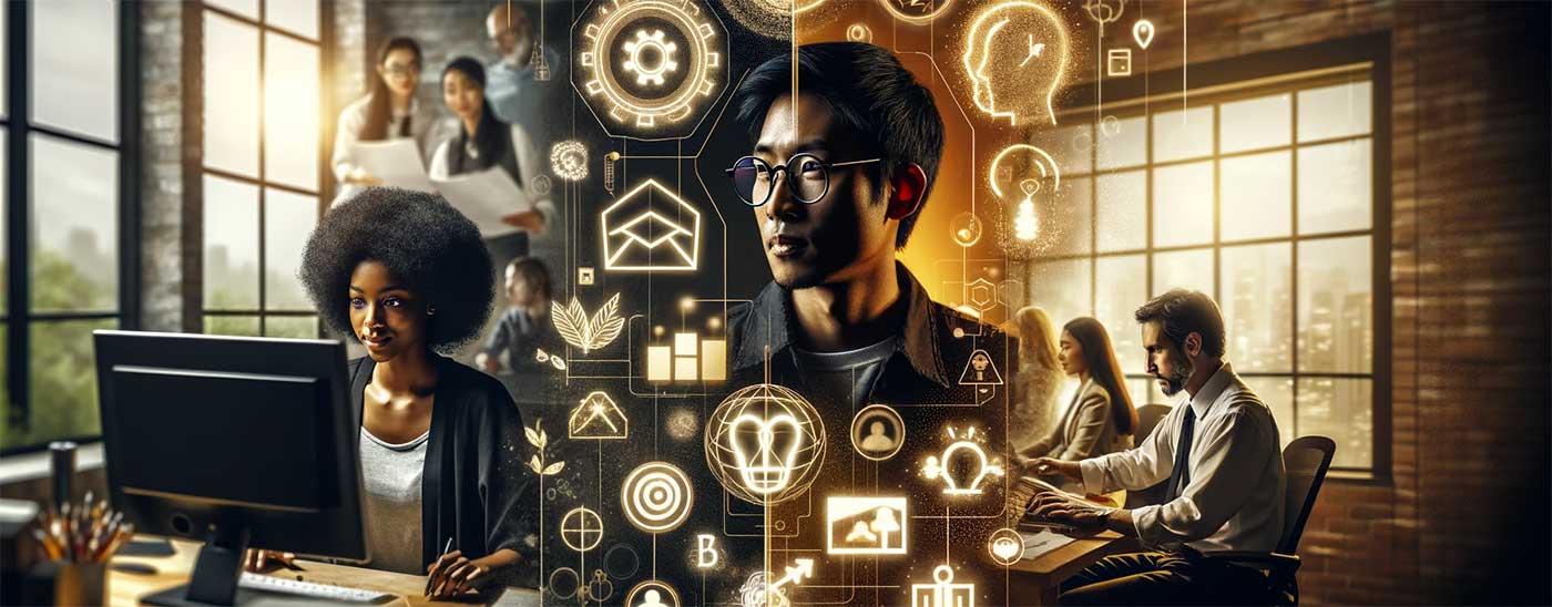 AI-generated image of marketing professioinals