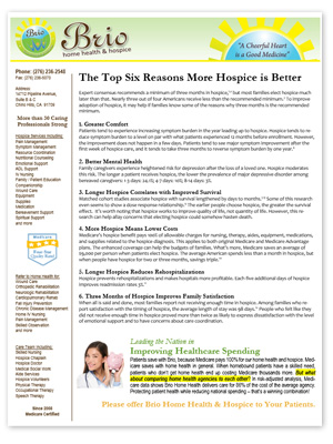 Referral Doubling Strategy Example Hospice